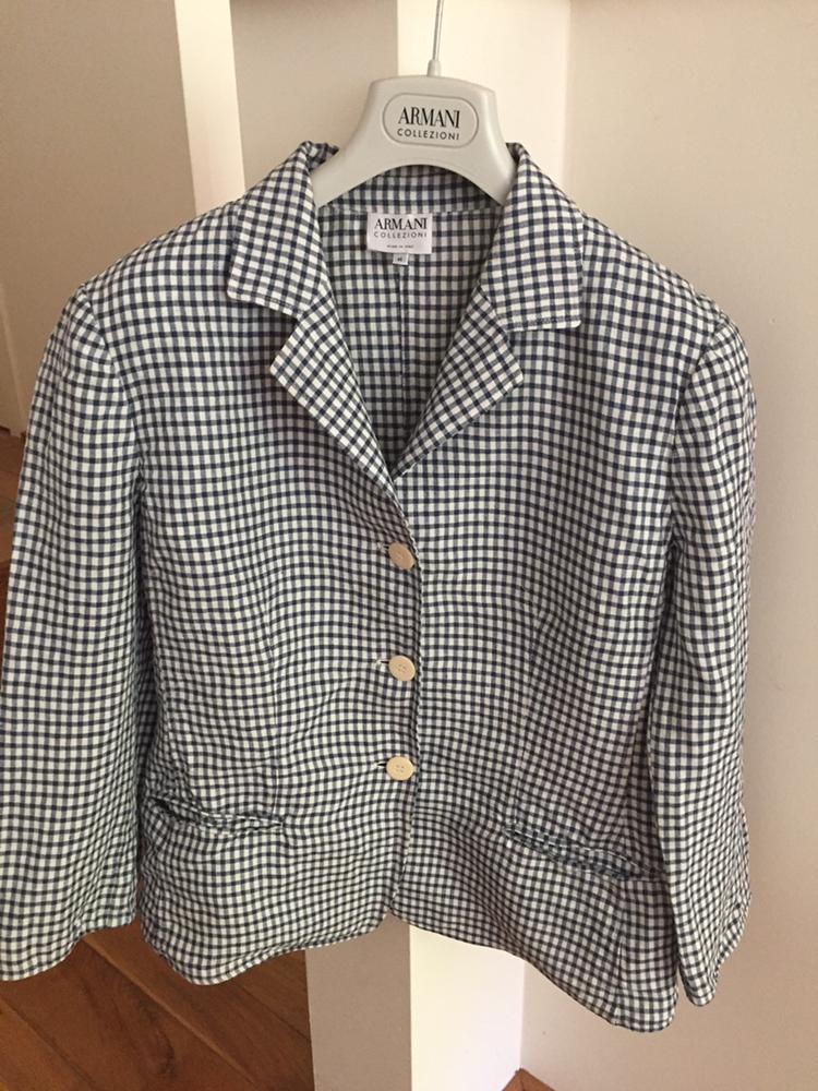 linnen blazer Armani, Blauw, Ophalen of Verzenden, Zo goed als nieuw, Jasje