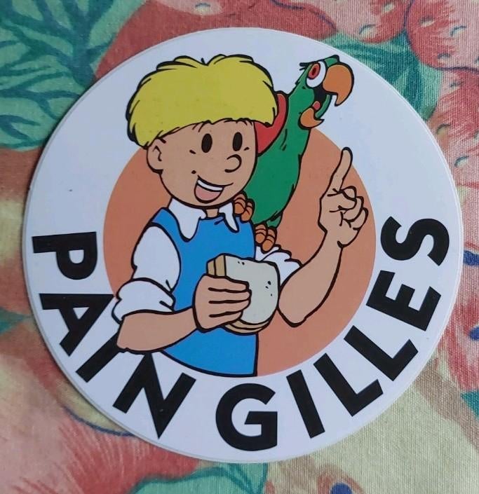 Sticker Pain Gilles, Verzamelen, Ophalen of Verzenden, Zo goed als nieuw, Strip of Tekenfilm