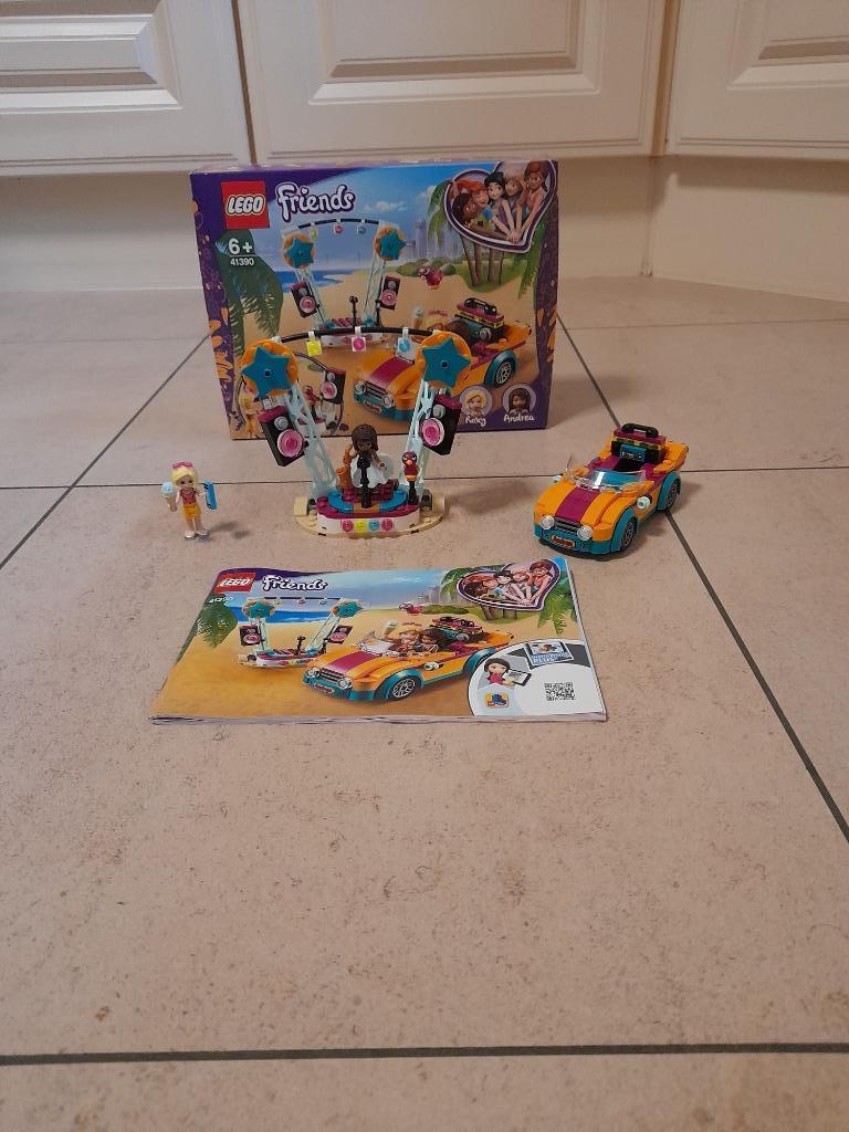 Lego Friends Andrea's Car And Stage - 41390, Ophalen of Verzenden, Zo goed als nieuw, Complete set, Lego