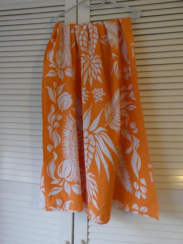 Paréo vintage Club Med, Hobby & Loisirs créatifs, Enlèvement ou Envoi, Utilisé, Orange, Coton