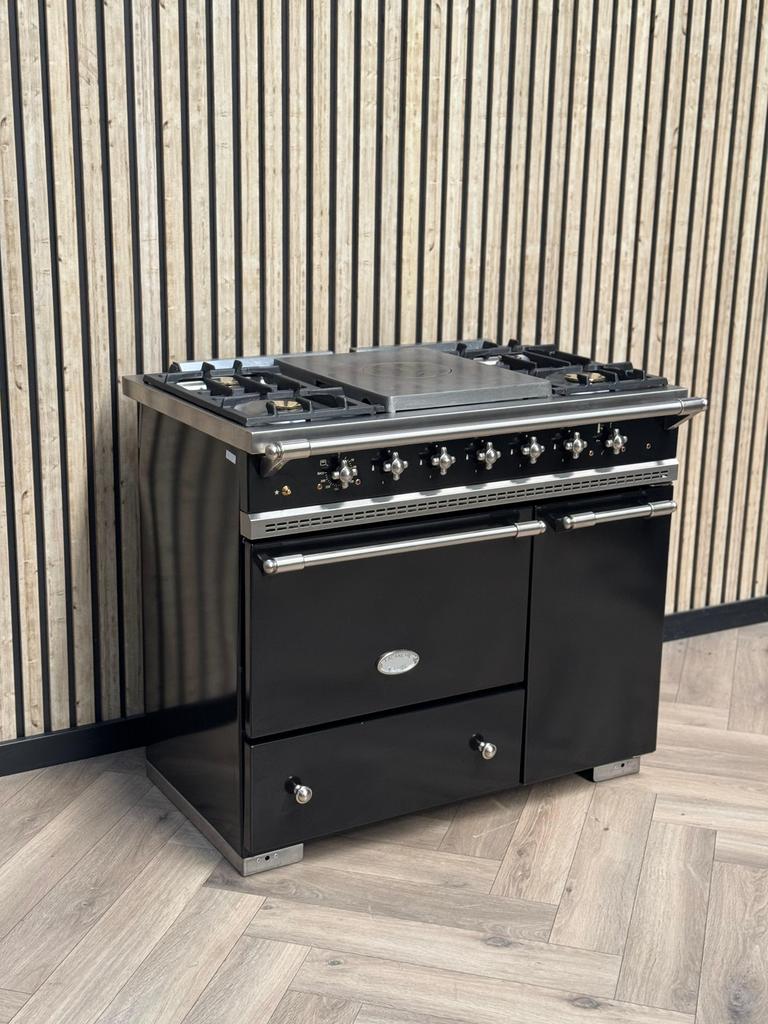 Prachtig Lacanche Fornuis 100 zwart Gas + Hete Lucht, Ophalen of Verzenden, Grill, Gas