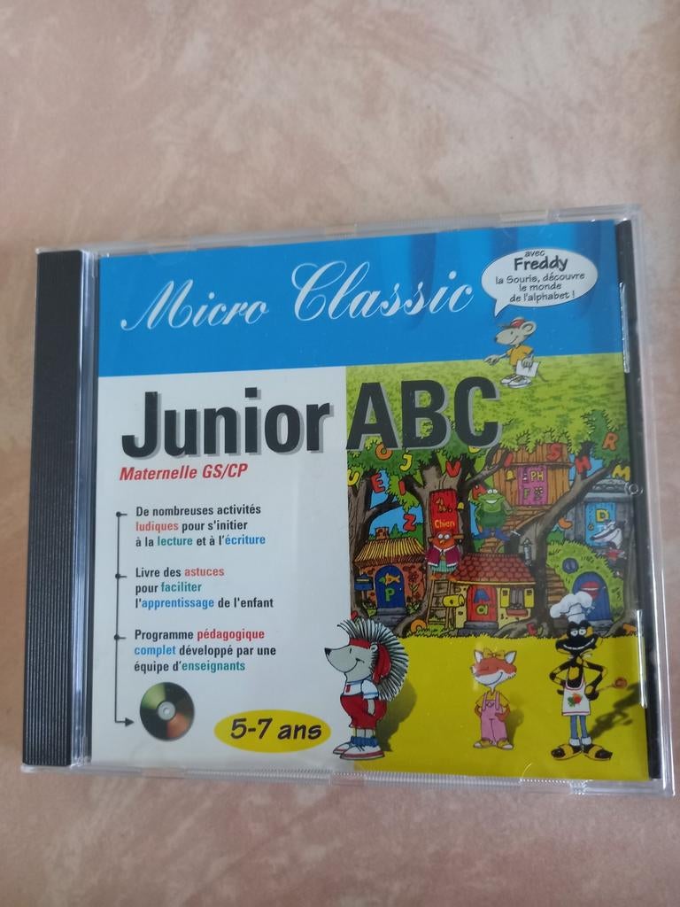 CD Rom "Junior ABC" Maternelle GS/CP, 1 joueur, Enlèvement ou Envoi, Utilisé, Puzzle et Éducatif
