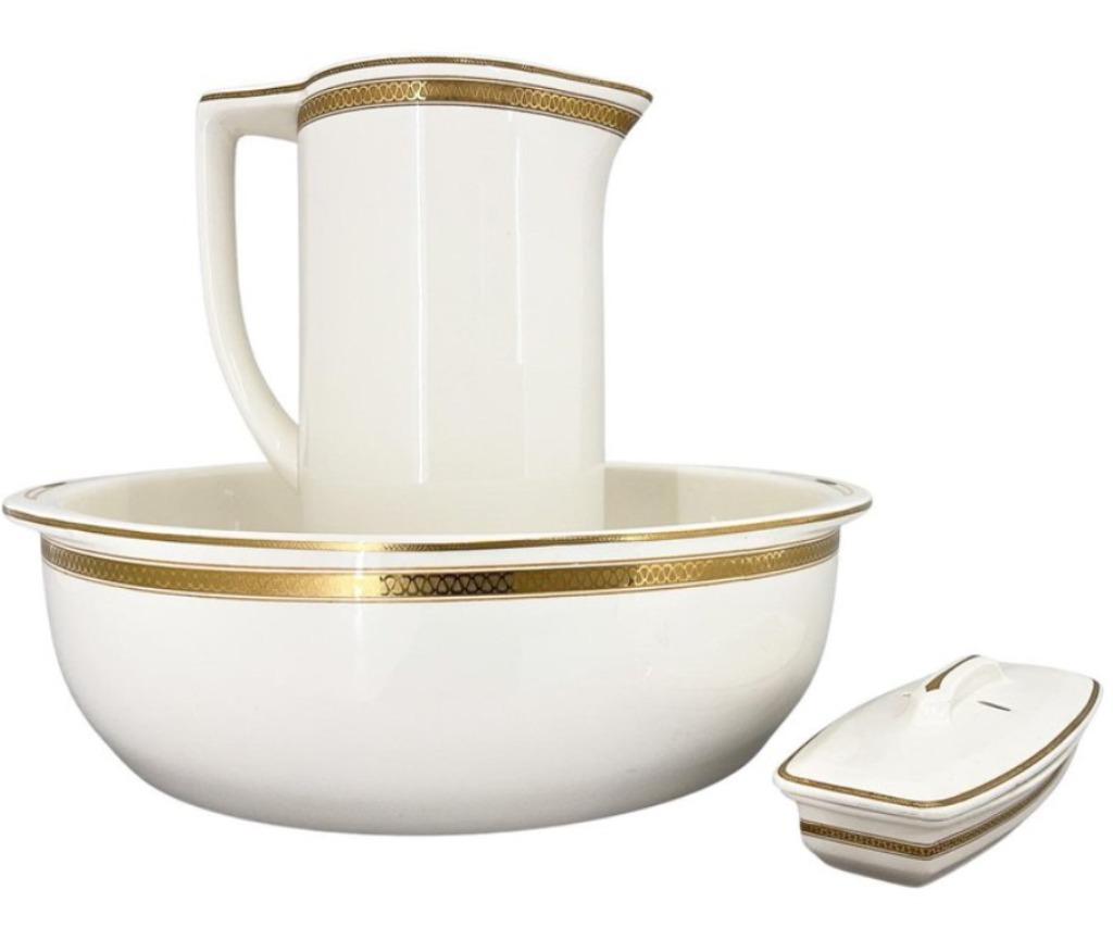 Antieke Villeroy & Bosch waskom, kan en zeepbakje, Antiek en Kunst, Ophalen of Verzenden