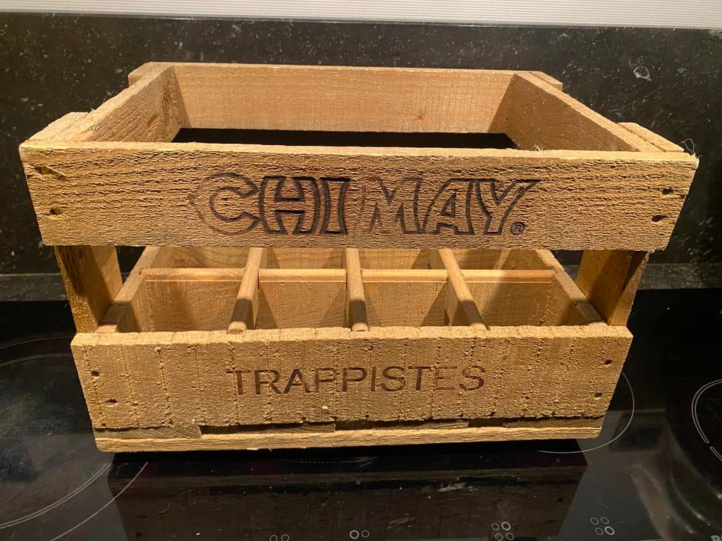 CHIMAY trappist houten bak krat caisse, Verzamelen, Biermerken, Ophalen of Verzenden, Gebruikt, Overige typen, Overige merken