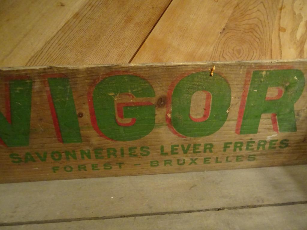 Grote houten kist Vigor, Verzamelen, Merken en Reclamevoorwerpen, Ophalen, Verpakking