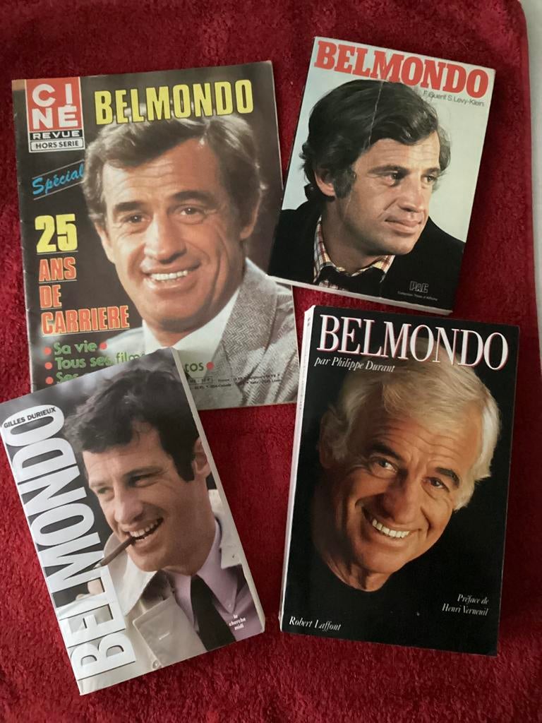 BELMONDO - 3 livres et 1 revue, Enlèvement ou Envoi, Comme neuf