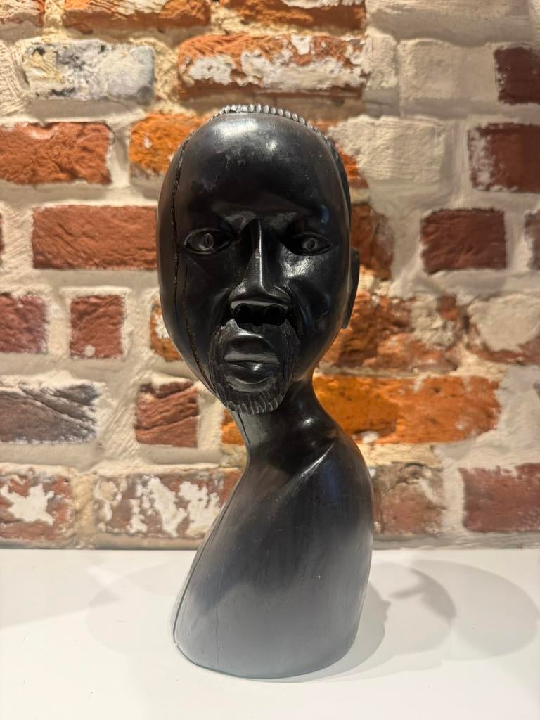 Afrikaans Ebbenhouten Beeldje, Antiek en Kunst, Ophalen of Verzenden
