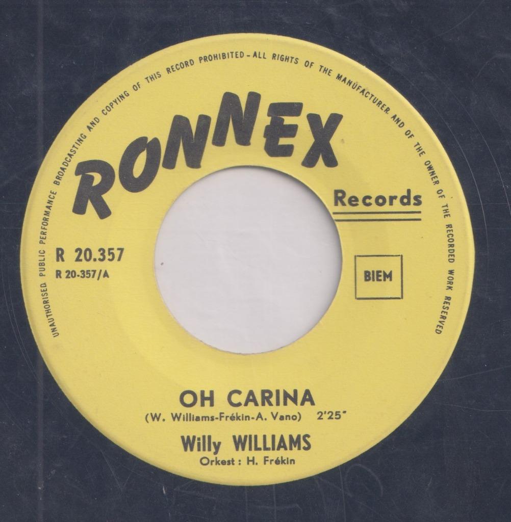 Willy Williams – Oh Carina / Waarom zei ik niet - Single, Cd's en Dvd's, Ophalen of Verzenden, Gebruikt, Nederlandstalig