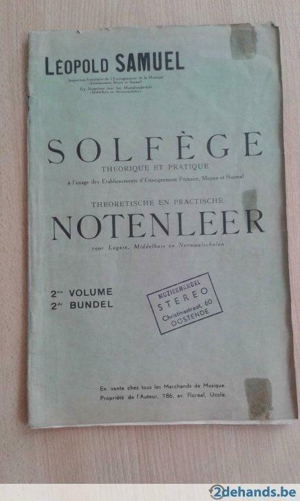 Boekje notenleer, Ophalen of Verzenden, Gebruikt, Klassiek