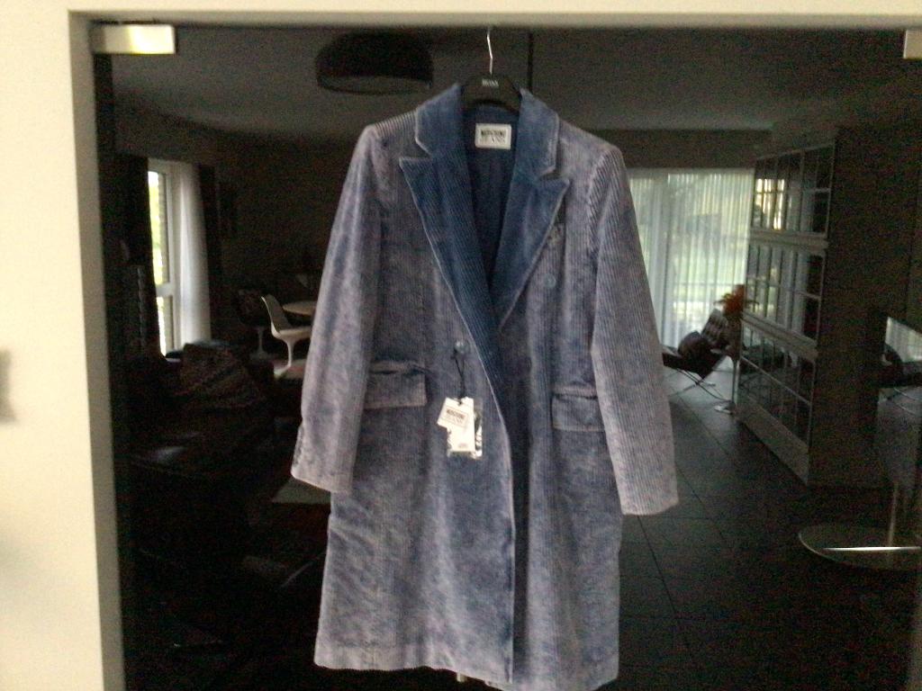 Moschino dames jas, Blauw, Maat 42/44 (L), Nieuw, Moschino
