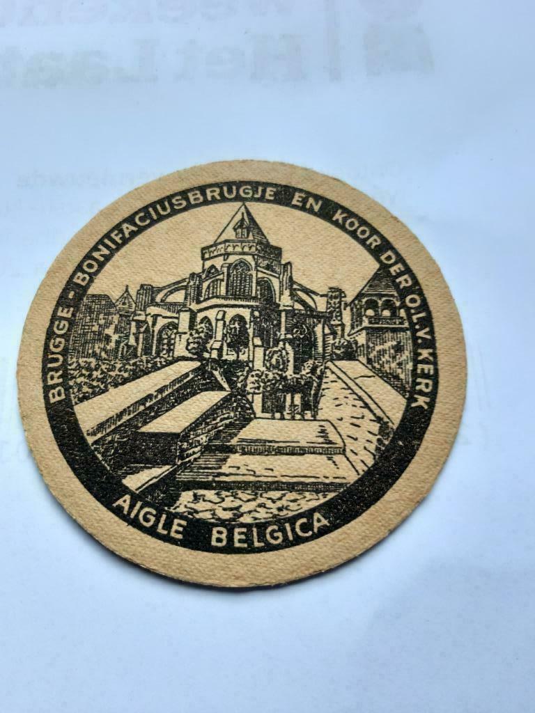 oude bierkaartje :aigle belgica  Brugge, Ophalen of Verzenden