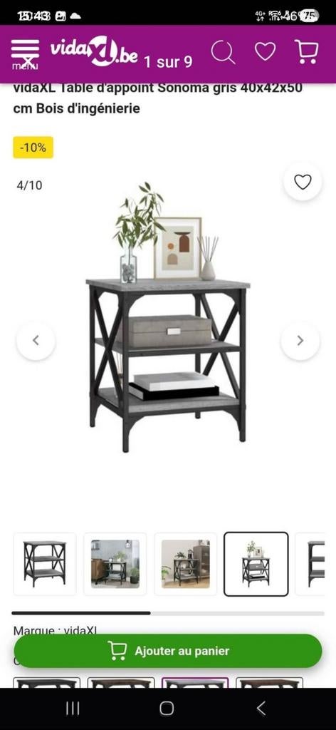 Petite table de chevet vidaxl neuve, Enlèvement