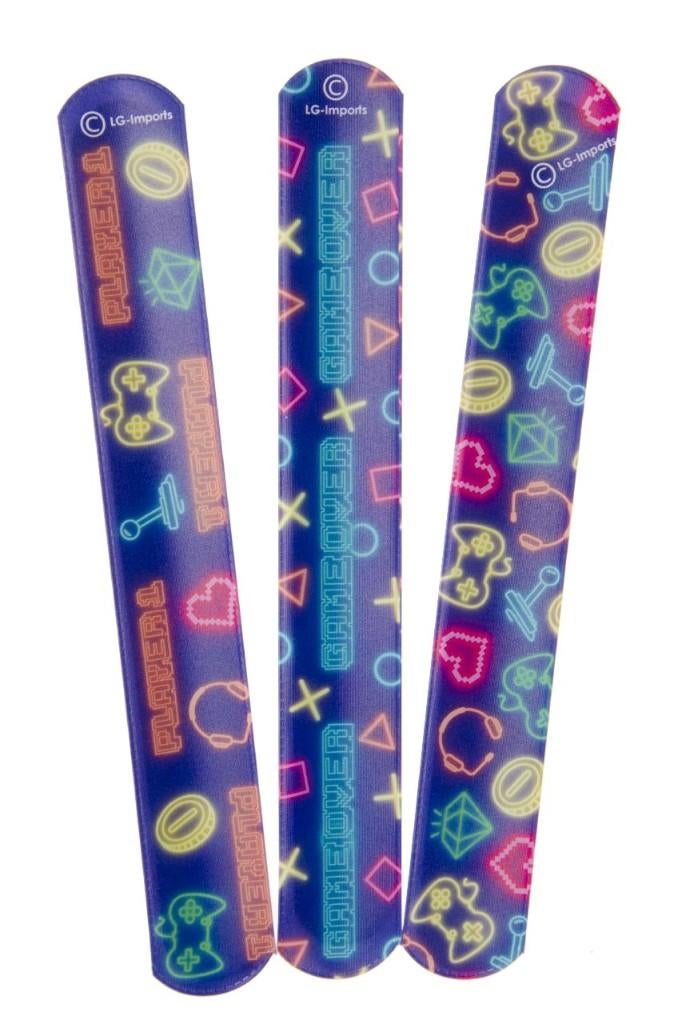 PARTIJ KLAPARMBAND GAMER 22X3CM / ASSORTI, Diversen, Rommelmarktspullen, Nieuw, Ophalen of Verzenden