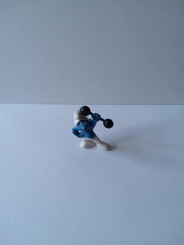 Sterke smurf Cnt, Verzamelen, Smurfen, Ophalen of Verzenden, Gebruikt, Potige Smurf, Poppetje, Figuurtje of Knuffel