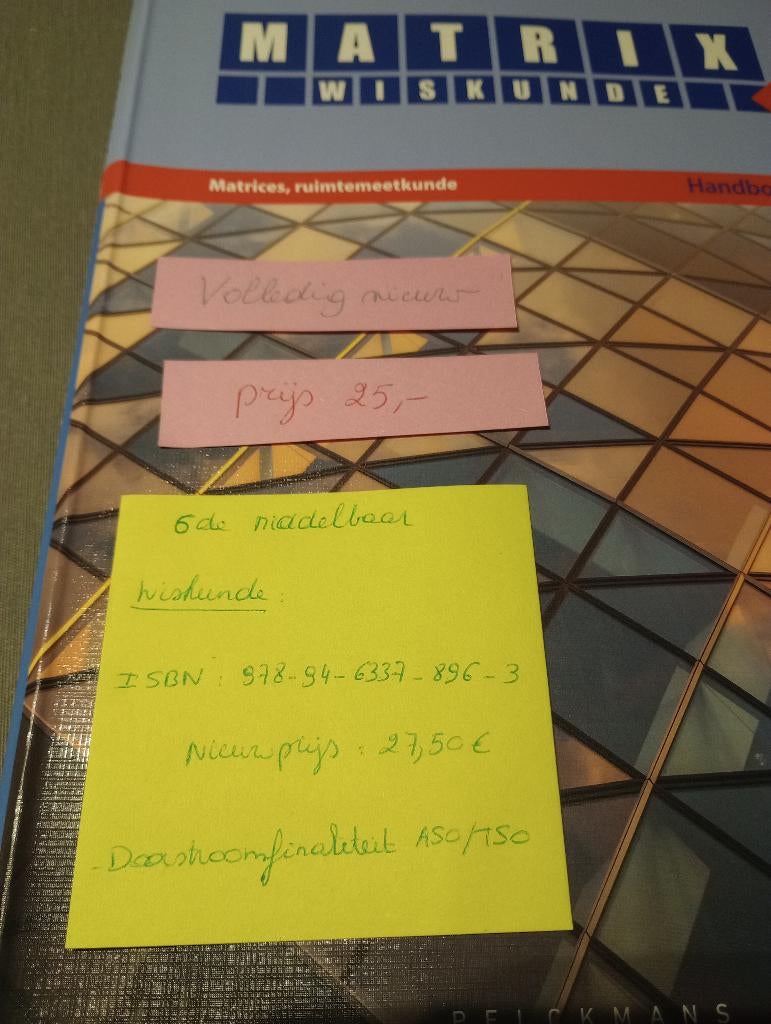 Matrix wiskunde 6de middelbaar NIEUW ruimtemeetkunde, Boeken, ASO, Wiskunde A, Nieuw, Ophalen of Verzenden