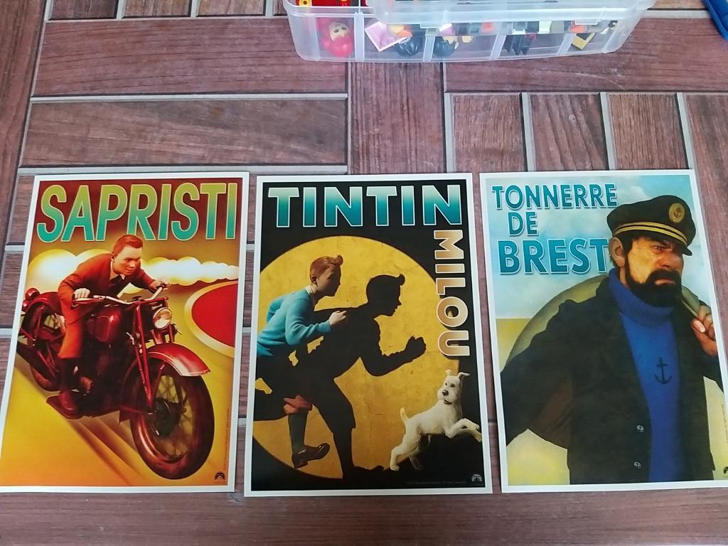 Cartes postales Tintin ( grand format: format 15/21), Enlèvement ou Envoi, Tintin