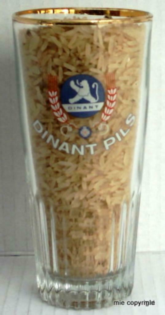 bier brouwerij glas Dinant pils H 14,7cm; B 6,8cm; O 5cm, Collections, Enlèvement ou Envoi, Comme neuf, Verre à bière
