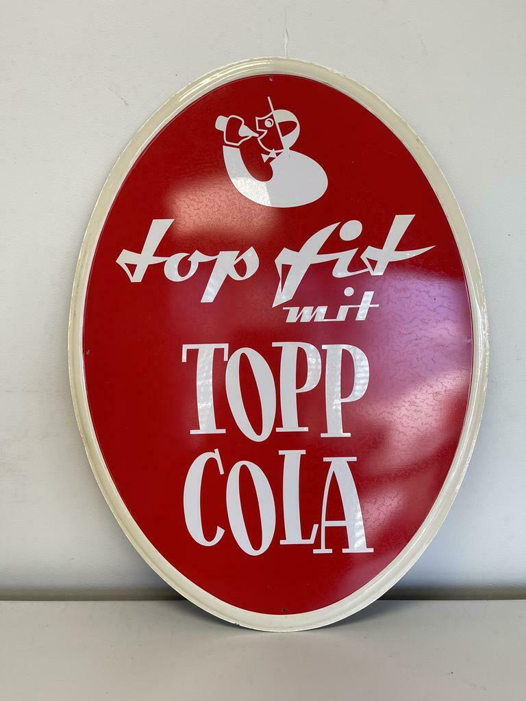 Ancien panneau d'affichage TOPP Cola, Enlèvement ou Envoi, Utilisé, Panneau publicitaire