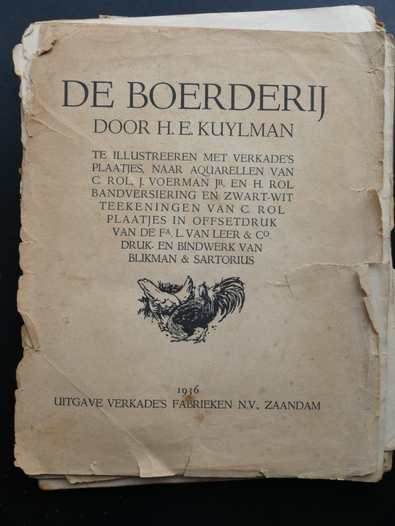 Verkade's plaatjesboek, De Boerderij 1936, Boeken, Ophalen of Verzenden, Gelezen, Verkade, Plaatjesalbum