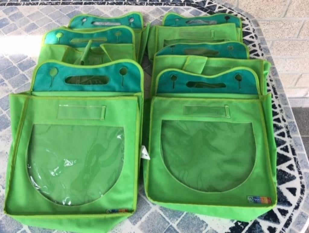 ot de 6 pochettes de rangement WESCO de couleur vert pomme., Enfants & Bébés, Enfants & Bébés Autre, Utilisé, Enlèvement ou Envoi