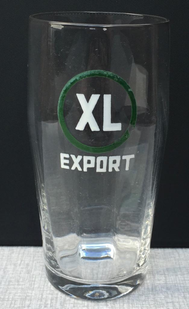 Verre à bière XL Export émaillé Export Helles, Ixelles, Brux, Enlèvement ou Envoi, Utilisé, Verre ou Verres, Autres marques