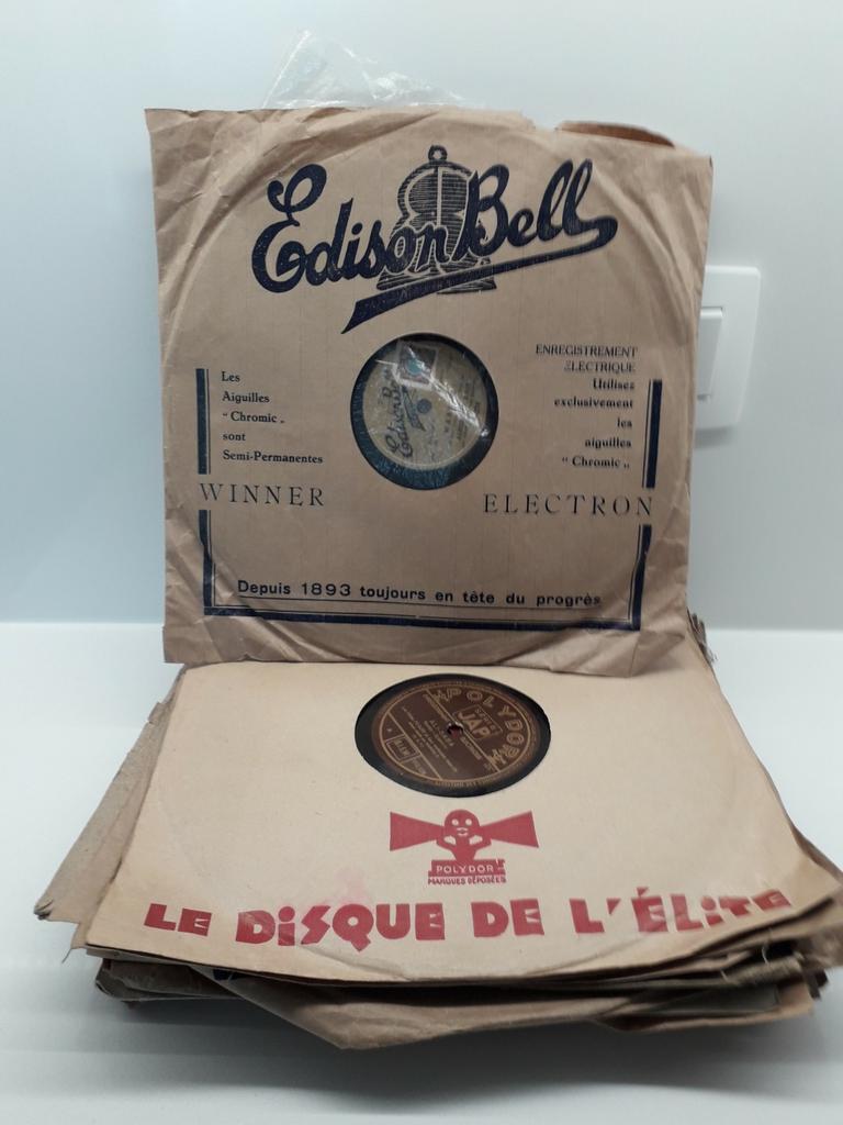 Grammofoon platen met hoes  8stuks oude, Ophalen of Verzenden, Zo goed als nieuw