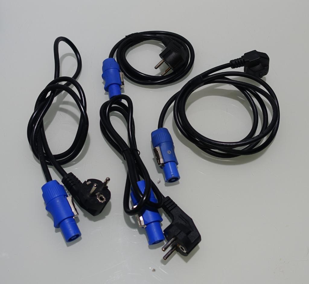 8 x Powercon kabels, Muziek en Instrumenten, Ophalen of Verzenden, Zo goed als nieuw, Apparatuur