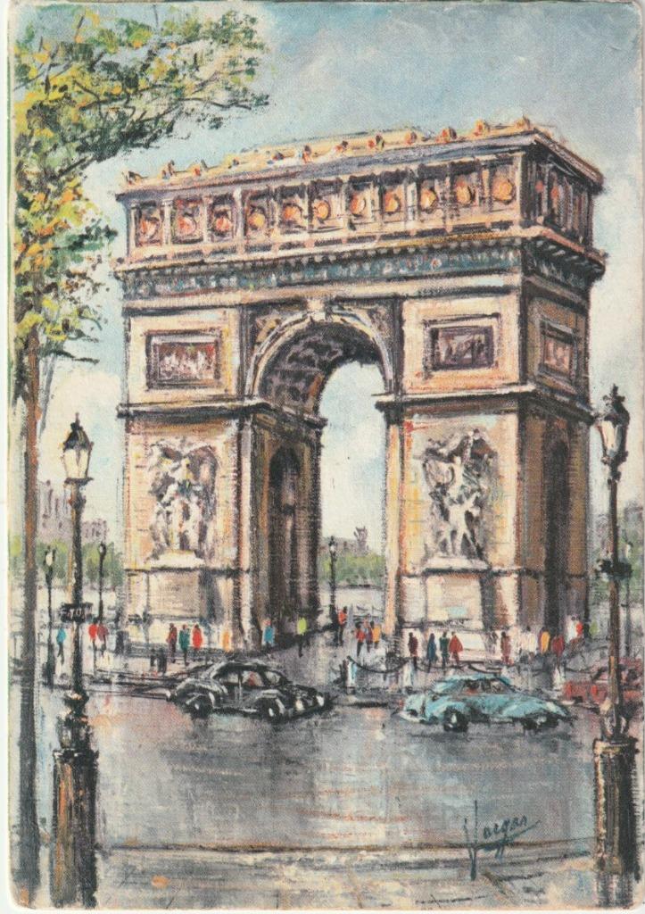PARIS     ARC DE TRIOMPHE   1970  CARTE POSTALE, Collections, Enlèvement ou Envoi, 1960 à 1980, Affranchie, France