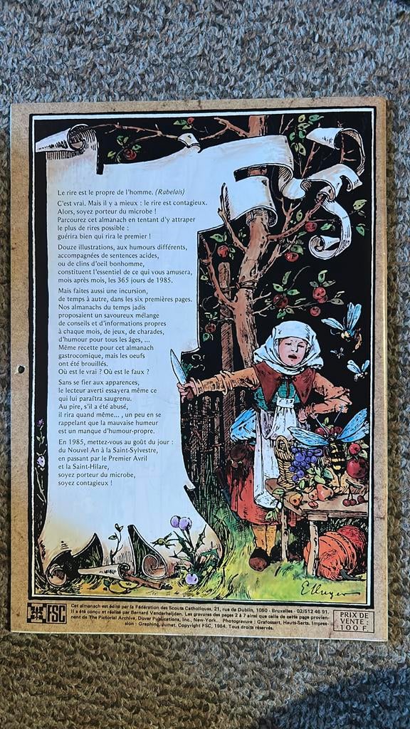 Franquin Gastrocomic Almanach 1985, Verzamelen, Ophalen of Verzenden, Zo goed als nieuw