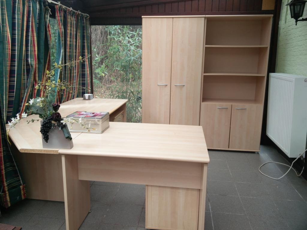 mooie bureau l-vorm met kasten, Ophalen, Gebruikt