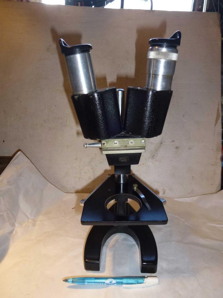 Microscope NACHET - PARIS , binoculaire en parfait état, Enlèvement ou Envoi, Utilisé, Langue et Étude
