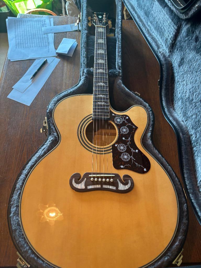Epiphone Jumbo Akoestische Gitaar – met hardcase, Musique & Instruments, Enlèvement, Comme neuf, Guitare Western ou Guitare Folk
