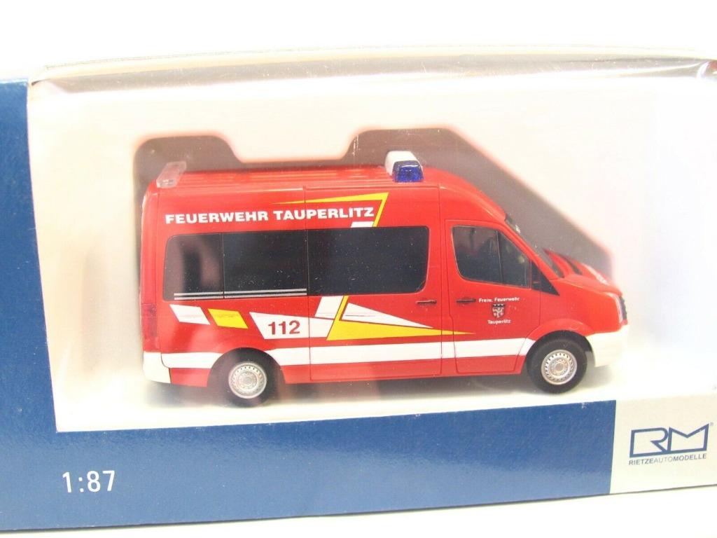 1:87 Rietze 53111 VW Crafter Feuerwehr Tauperlitz brandweer, Enlèvement ou Envoi, Comme neuf, Autres types, Rietze