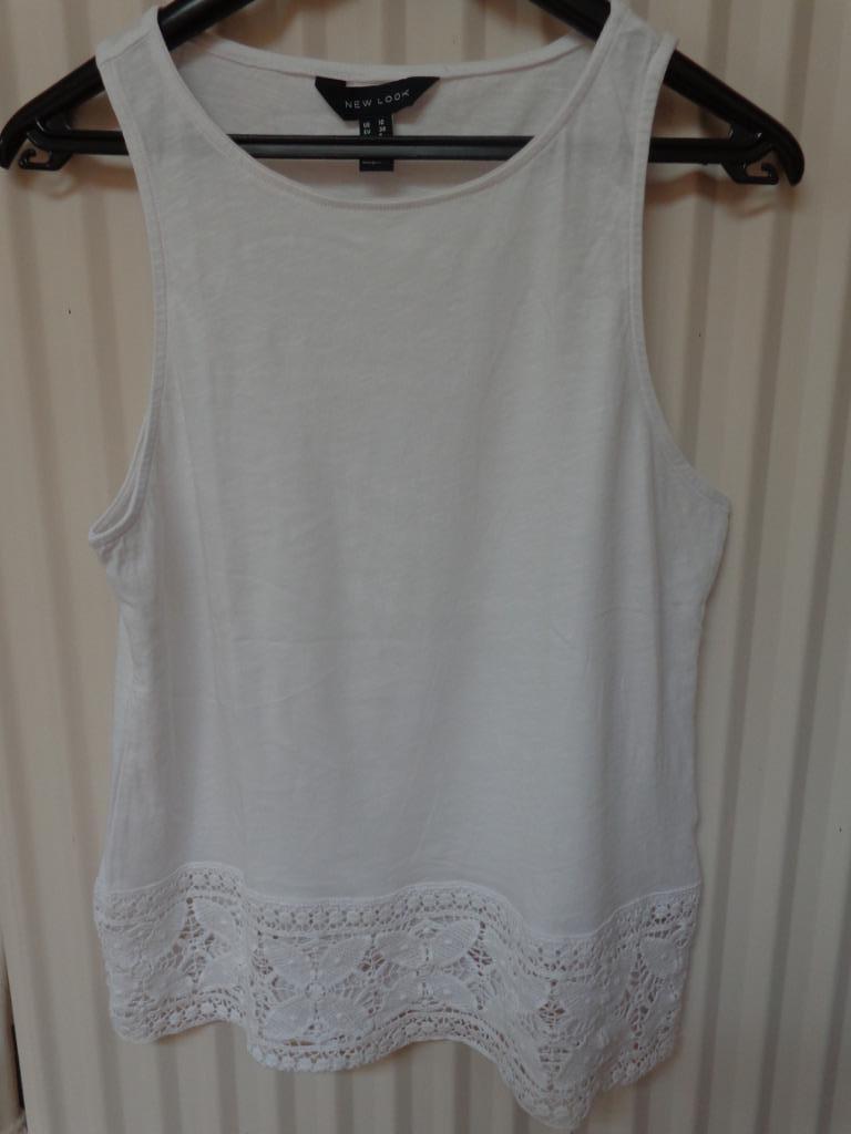débardeur femme - Blanc - Taille 38, Taille 38/40 (M), Enlèvement ou Envoi, New Look, Comme neuf