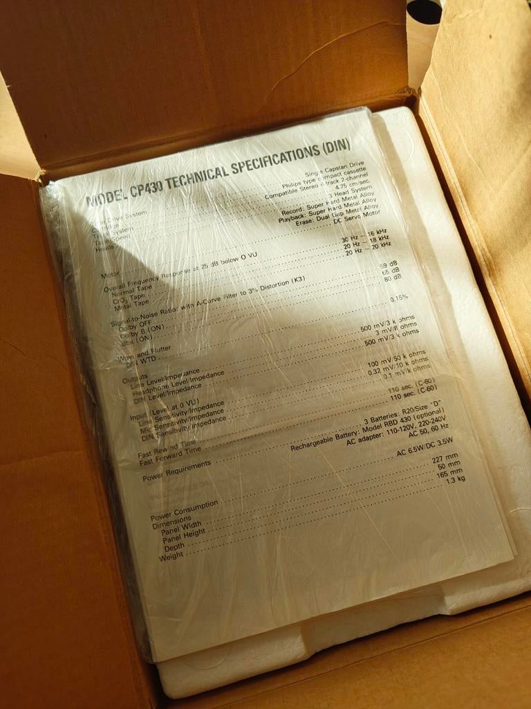 Marantz CP430 - NEW OLD STOCK (NOS) - Unused - Original Box, Audio, Tv en Foto, Professionele apparaten, Ophalen