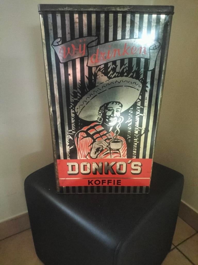 Ancienne boîte à café rare de Donko's Coffee Roeselare, Collections, Enlèvement ou Envoi