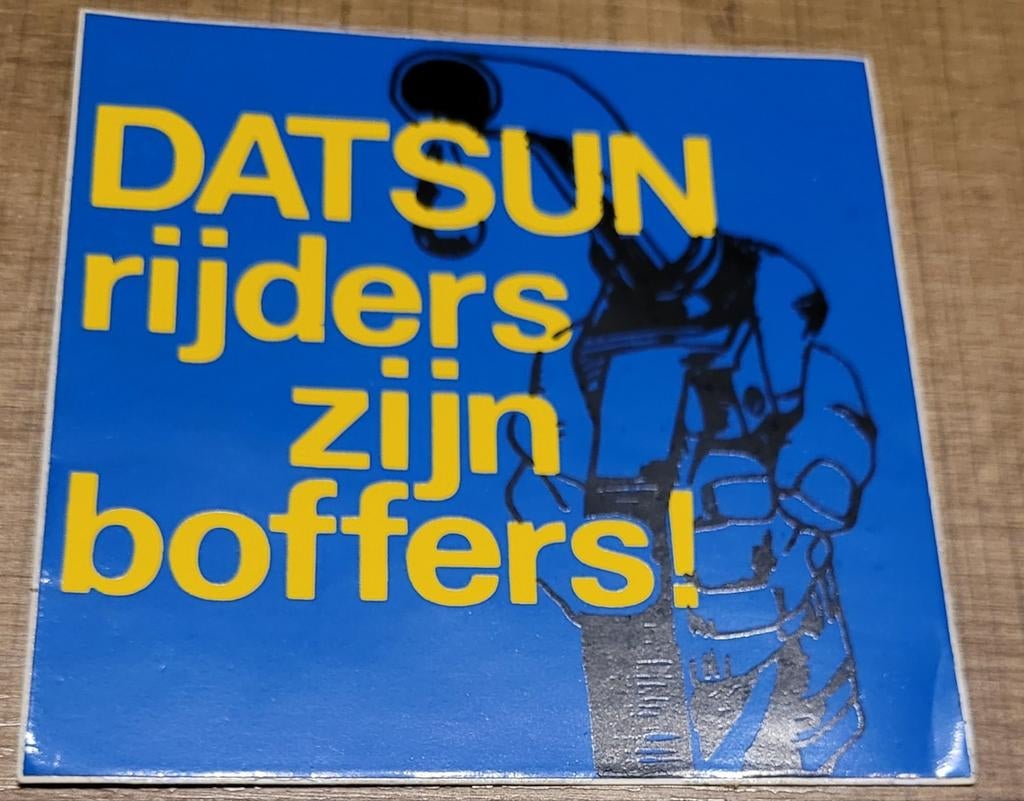 Oude sticker: DATSUN, Verzamelen, Ophalen of Verzenden, Zo goed als nieuw, Auto of Motor