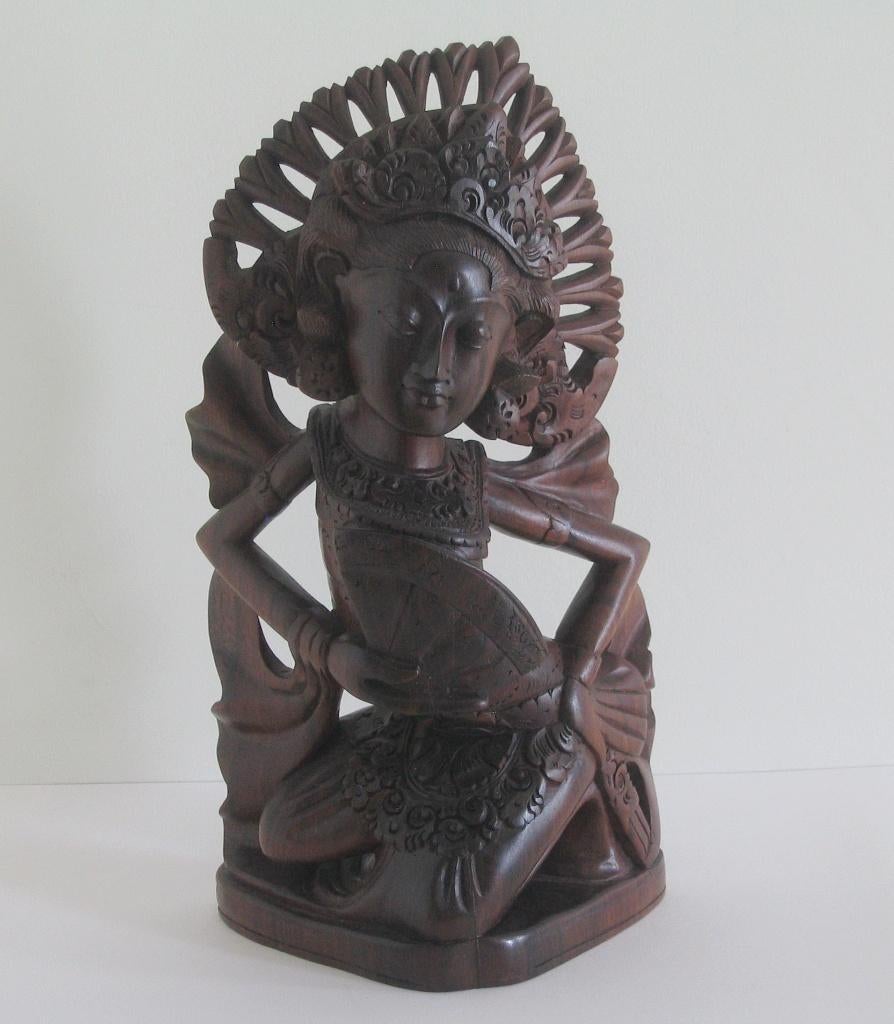 HOUTEN  BEELD  VROUW  BALI  -  4115, Ophalen, Beeld