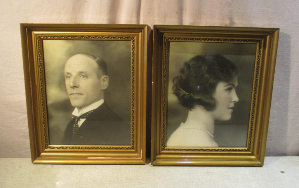 2 Mooie Antieke Vergulde Houten Fotolijsten - 36x30 / 30x24, Ophalen of Verzenden, Zo goed als nieuw