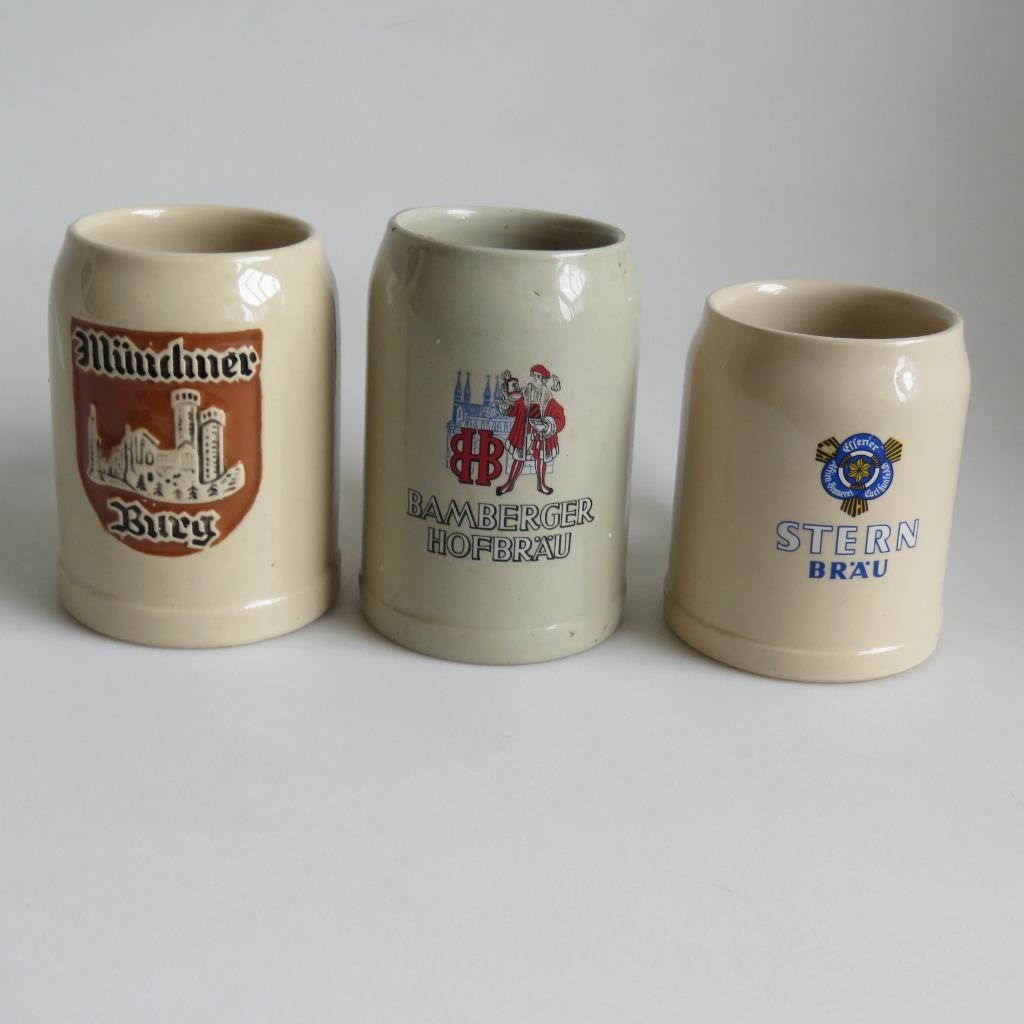 Stenen bierkruiken bierpot Duitse brouwerijen, Verzamelen, Ophalen of Verzenden