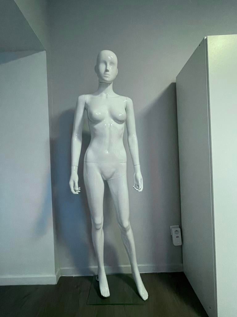 mannequin magasin exposition vitrine blanc présentation, Enlèvement