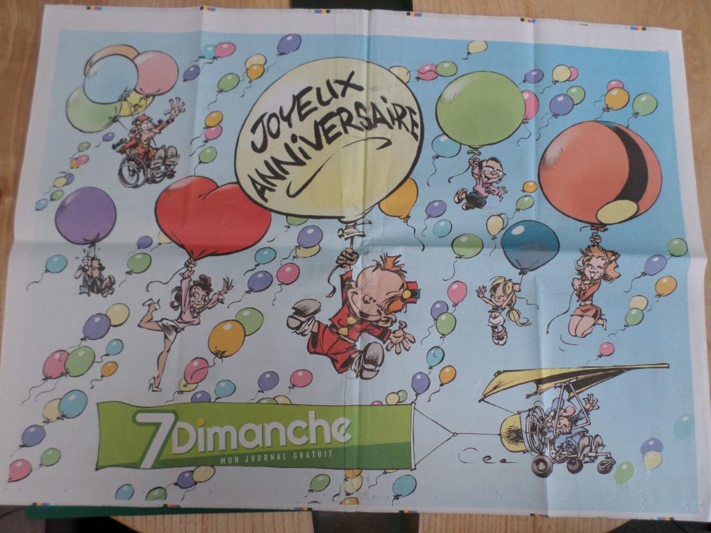 Petit Spirou - poster journal 7dimanche - 2017, Enlèvement ou Envoi, Rectangulaire horizontal, A1 jusqu'à A3, Comme neuf