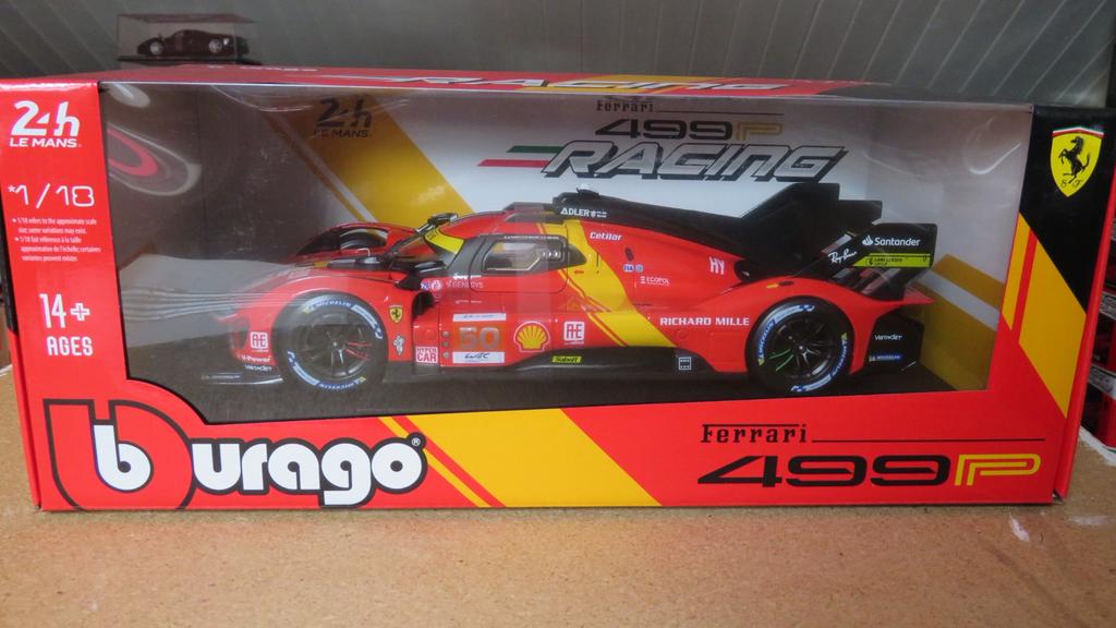 Ferrari 499P #50 24h Le Mans Burago Racing 1:18, Enlèvement ou Envoi, Neuf, Voiture, Burago