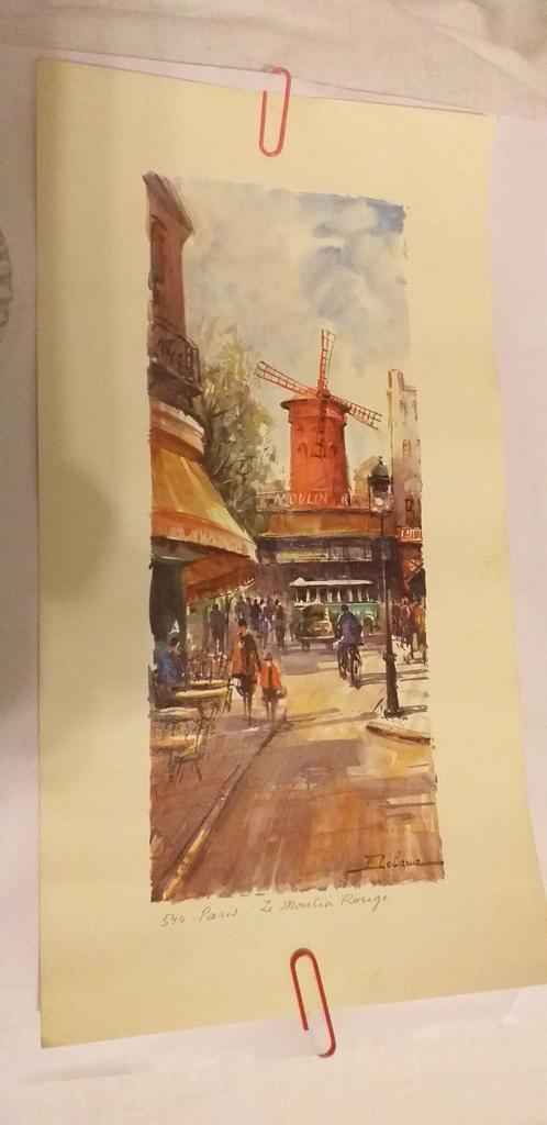 Paris le moulin rouge lithographie Lucien Delarue, Enlèvement ou Envoi