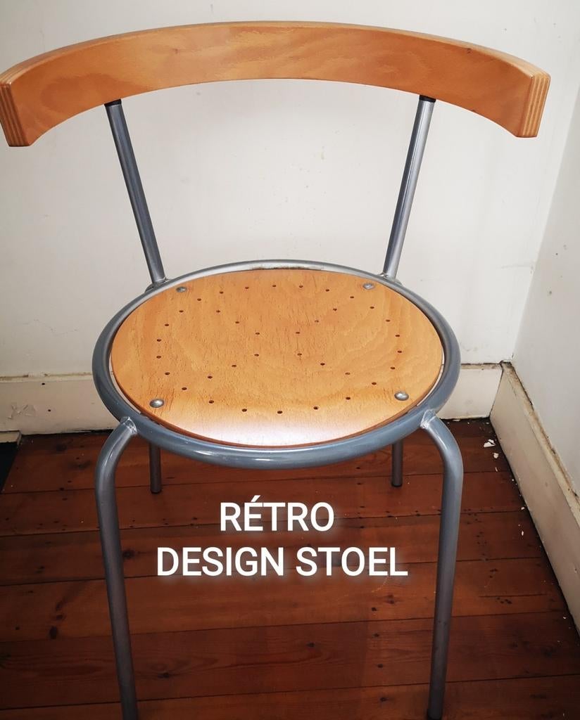 RÉTRO DESIGN STOEL, Huis en Inrichting, Stoelen, Ophalen, Bruin, Vintage, Zo goed als nieuw