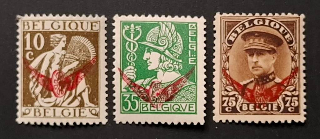 Belgique : COB S16/18 ** Allégories 1932., Sans timbre, Neuf, Enlèvement ou Envoi, Non oblitéré
