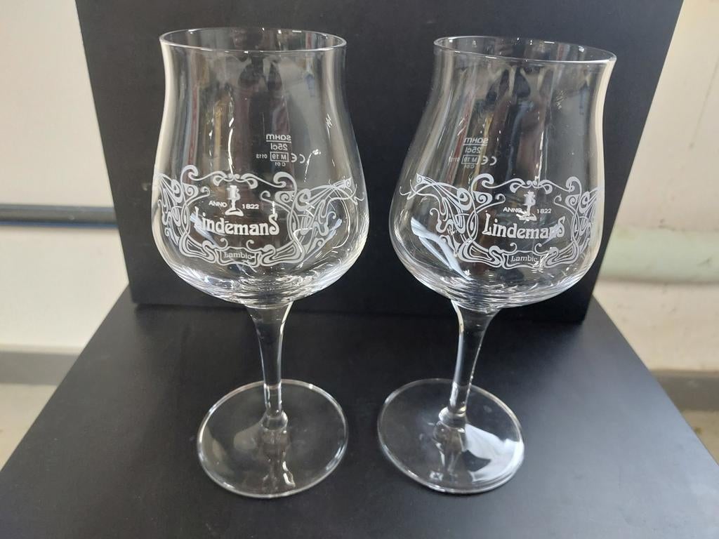 Lindemans bierglas, Verzamelen, Ophalen of Verzenden, Zo goed als nieuw, Bierglas