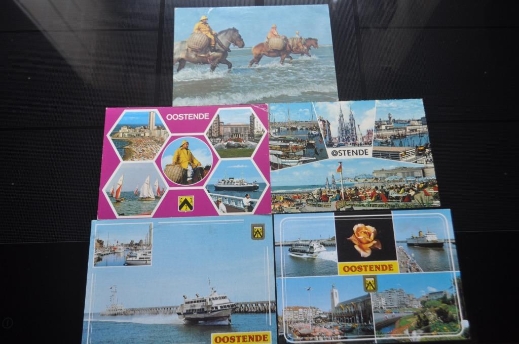 POSTKAARTEN 5X OOSTENDE, Collections, Cartes postales | Belgique, Enlèvement ou Envoi, 1980 à nos jours, Affranchie, Flandre Occidentale
