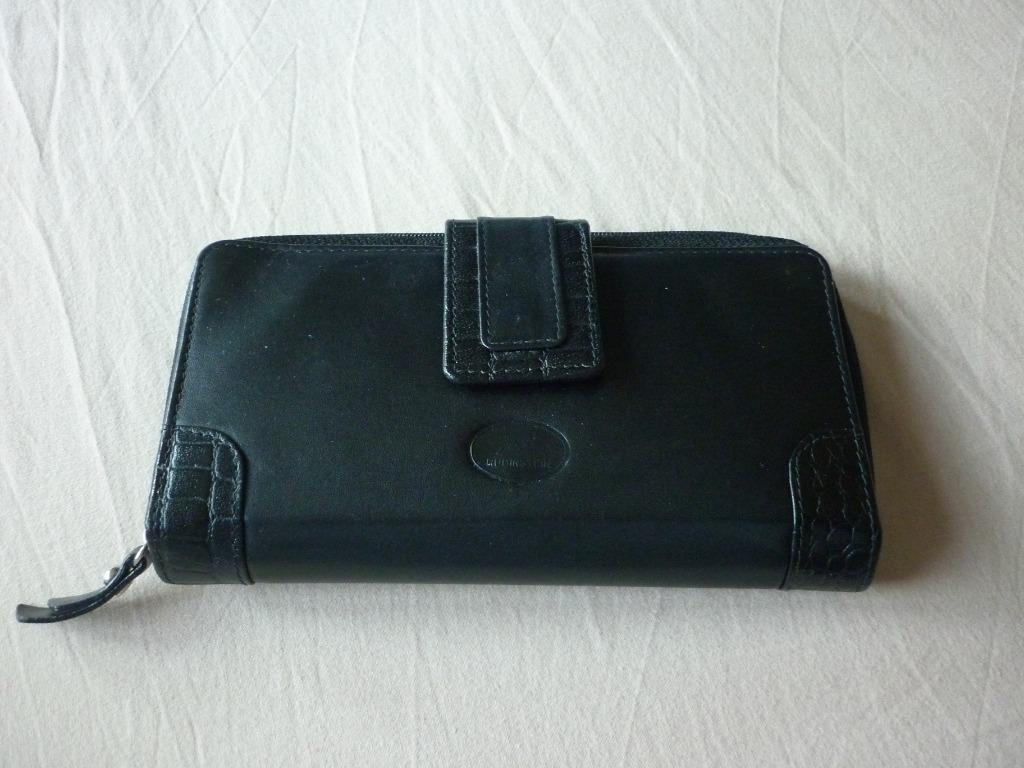 Lederen Portemonnee Rubinstein, Handtassen en Accessoires, Portemonnees, Overige merken, Zwart, Ophalen of Verzenden, Zo goed als nieuw