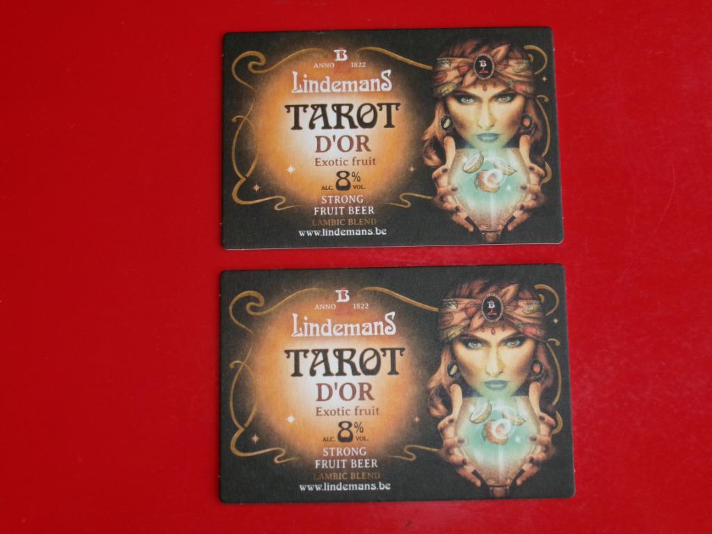 2 SOUS - BOCKS * LINDEMANS * TAROT D'OR *, Verzamelen, Ophalen of Verzenden, Nieuw, Viltje(s), Overige merken
